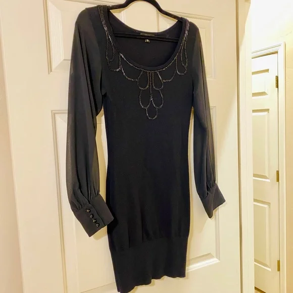 blue dress for baby girl Francy Fitted Knit Sweater Dress